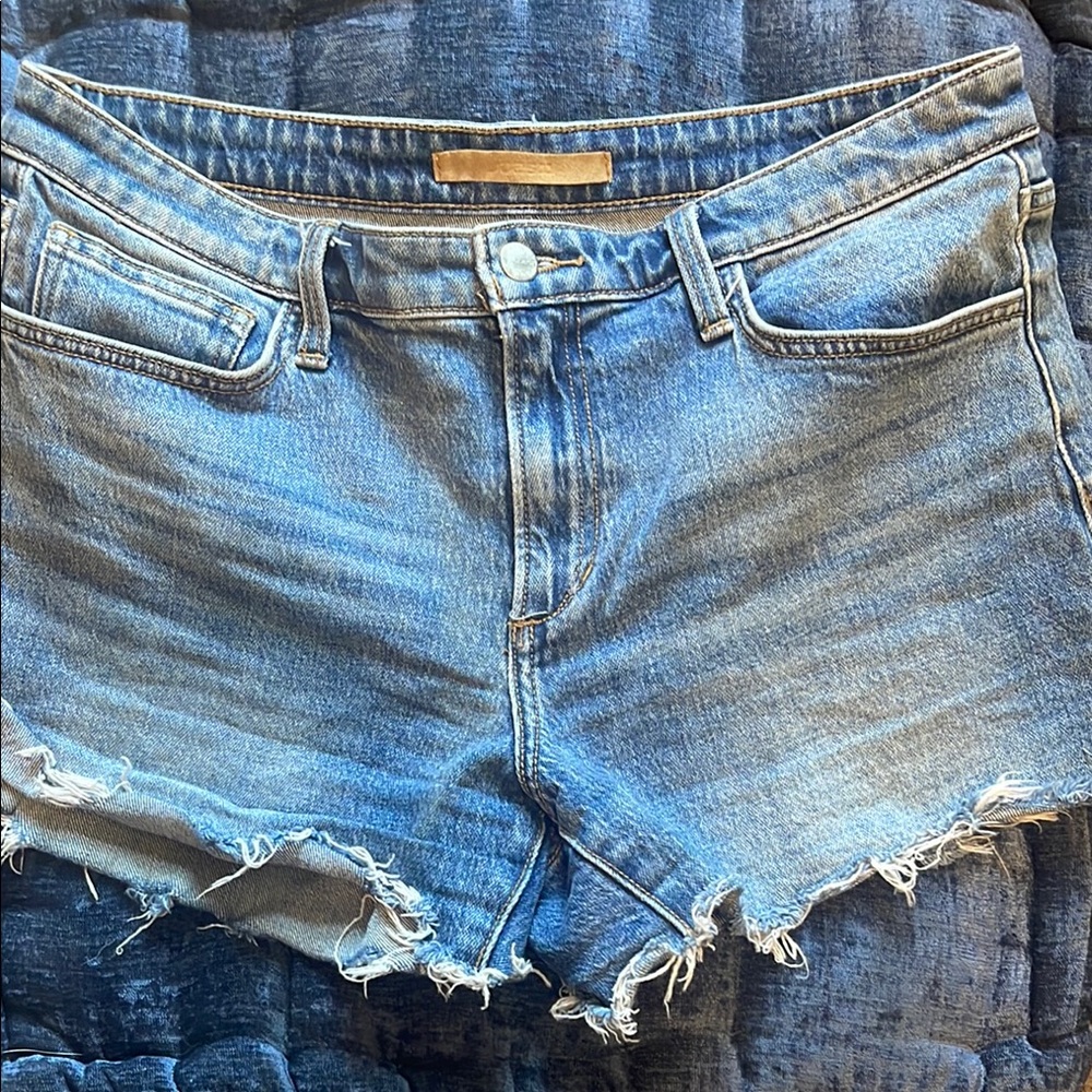 Joe's Jeans Blue Distressed Jean Shorts